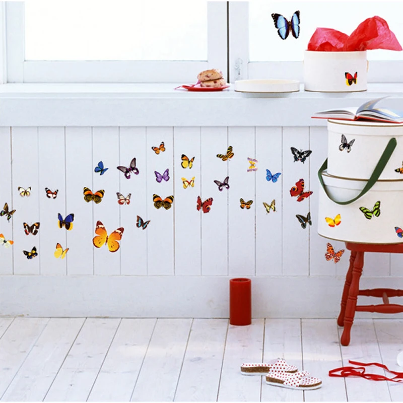 Colored 81 Butterflies 3D Wall Sticker DIY Wall Art Decals Living Room Romantic Flower Butterfly Stickers Home Decor Wallpaper
Colored 81 Butterflies 3D Wall Sticker DIY Wall Art Decals Living Room Romantic Flower Butterfly Stickers Home Decor Wallpaper