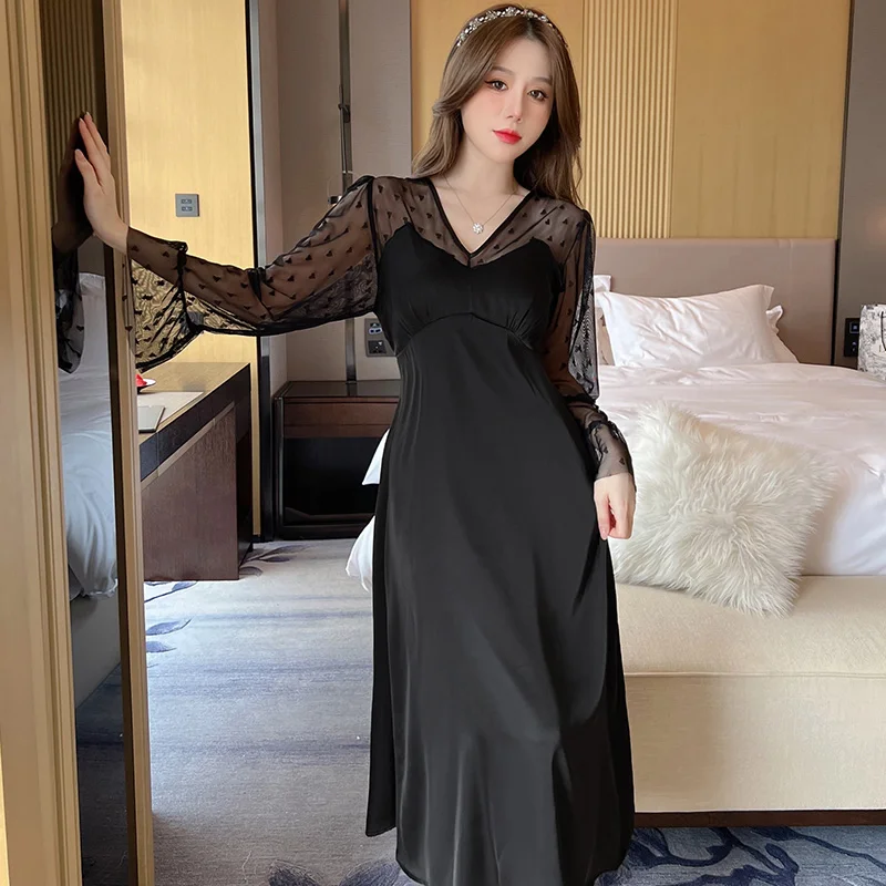 Women's Pajamas NightDress Home Cloth Lace Nightwear Sexy Nightie Sensual Lingerie Nightgown Bridesmaid Dress Women's Sleepwear
Women's Pajamas NightDress Home Cloth Lace Nightwear Sexy Nightie Sensual Lingerie Nightgown Bridesmaid Dress Women's Sleepwear