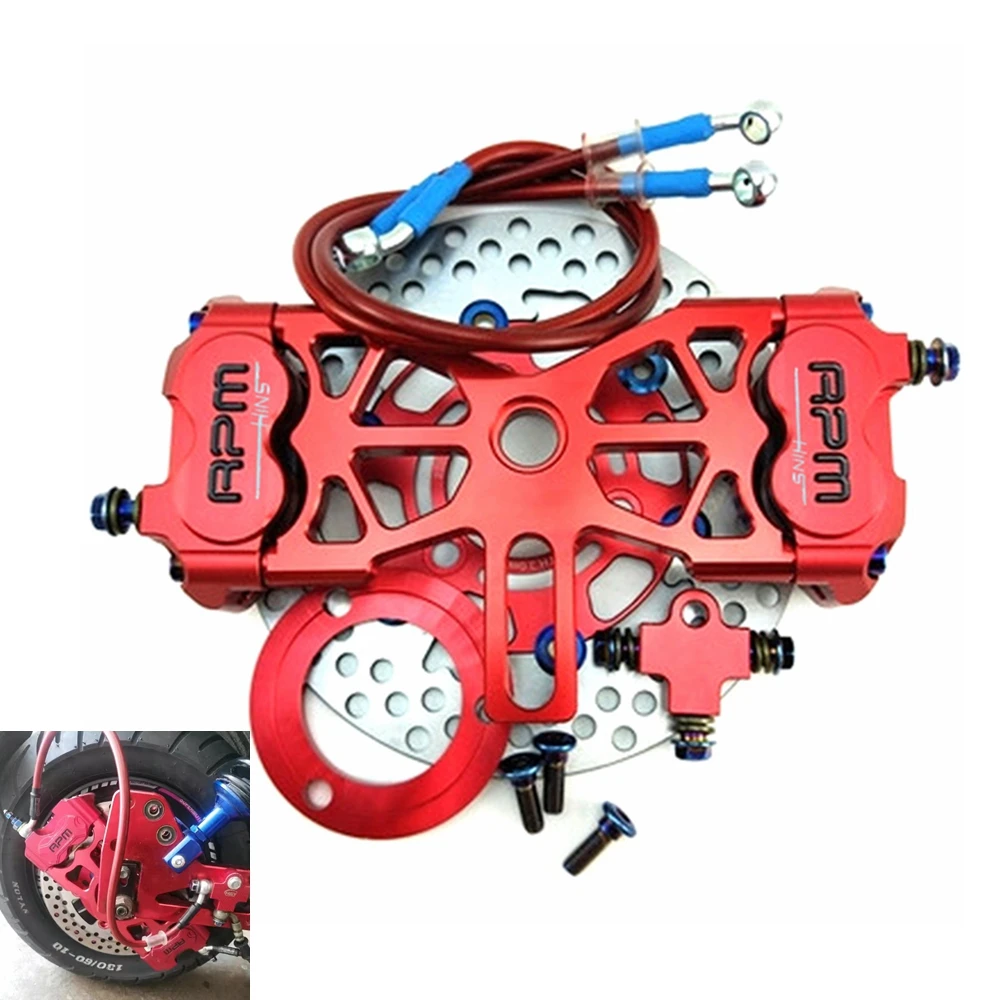 Motorcycle Rear Brake System 2 Brake Caliper With Bracket And 220 Disc For Honda Kawasaki Yamaha BWS RSZ ZY125T-5 Scooter Moto
Motorcycle Rear Brake System 2 Brake Caliper With Bracket And 220 Disc For Honda Kawasaki Yamaha BWS RSZ ZY125T-5 Scooter Moto