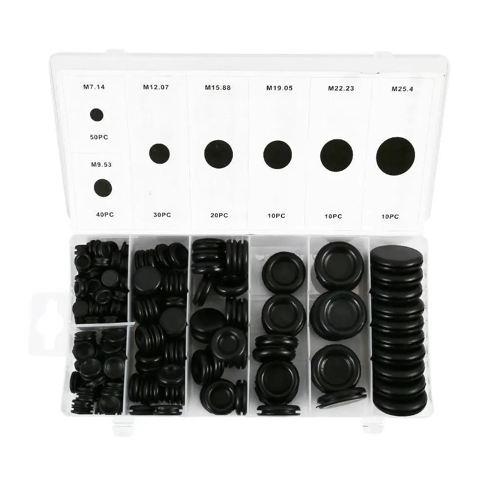 170pcs Waterproof Protect Wire Tool 7 Sizes Set Sealing Rubber Cables Grommet Kit Electrical Plugs Conductor Gasket Ring
170pcs Waterproof Protect Wire Tool 7 Sizes Set Sealing Rubber Cables Grommet Kit Electrical Plugs Conductor Gasket Ring