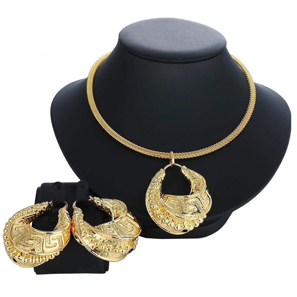 Нигерийские Золотые Ювелирные наборы для женщин серьги ожерелье Дубай медные свадебные подарки для вечеринки повседневная одежда
Нигерийские Золотые Ювелирные наборы для женщин серьги ожерелье Дубай медные свадебные подарки для вечеринки повседневная одежда