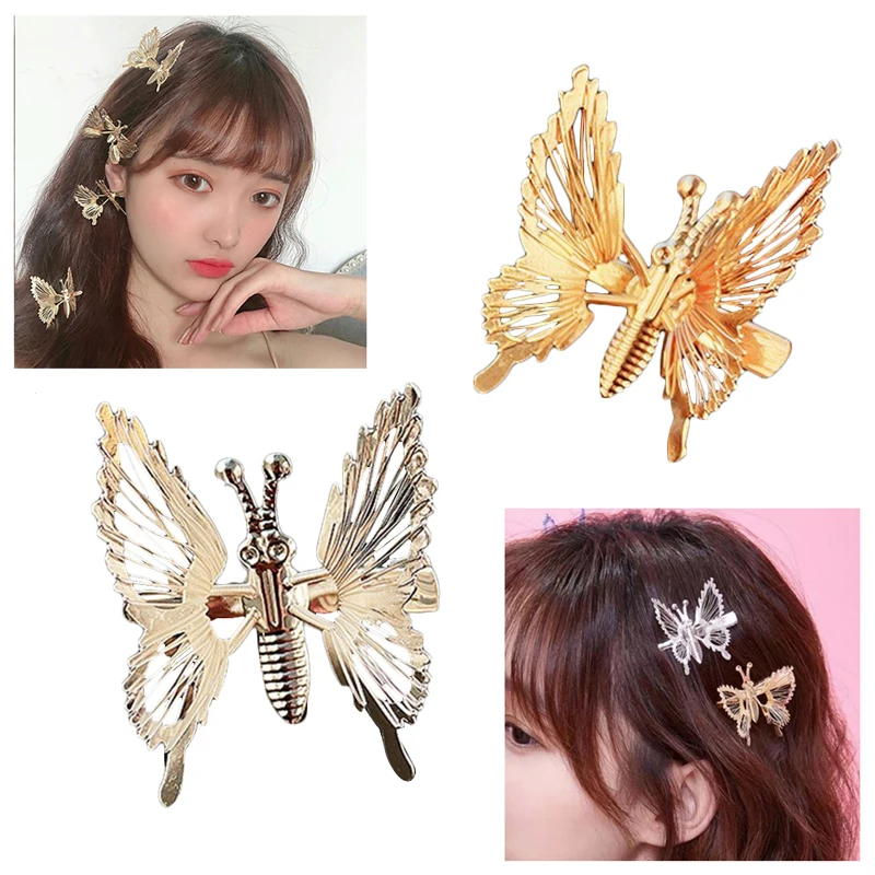 Butterfly Hairpin Stereoscopic Hollow Spring Hair Clip Super Fairy Three-dimensional Alloy Grab Clip Retro Clip Hair 1 Pc 
Butterfly Hairpin Stereoscopic Hollow Spring Hair Clip Super Fairy Three-dimensional Alloy Grab Clip Retro Clip Hair 1 Pc