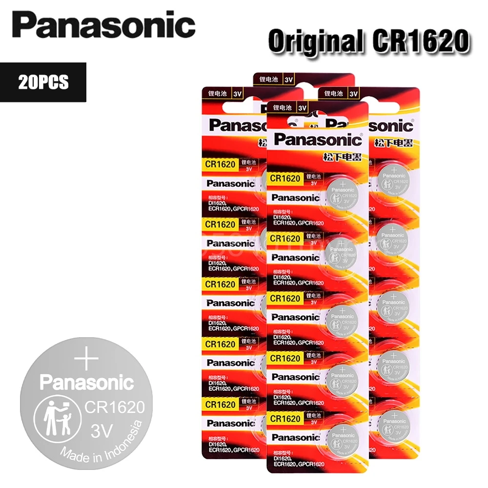 

20pcs Panasonic Original Product cr1620 Button Cell Batteries For Watch 3V Lithium Battery CR 1620 Remote Control Calculator