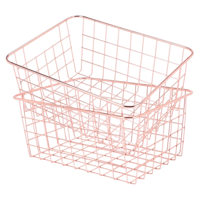 Rose Gold 2 Pack Wire Basket Set,Storage Decor Crafts Kitchen Organizing.For Closets,Cabinets,Pantries,Office Storage
Rose Gold 2 Pack Wire Basket Set,Storage Decor Crafts Kitchen Organizing.For Closets,Cabinets,Pantries,Office Storage
