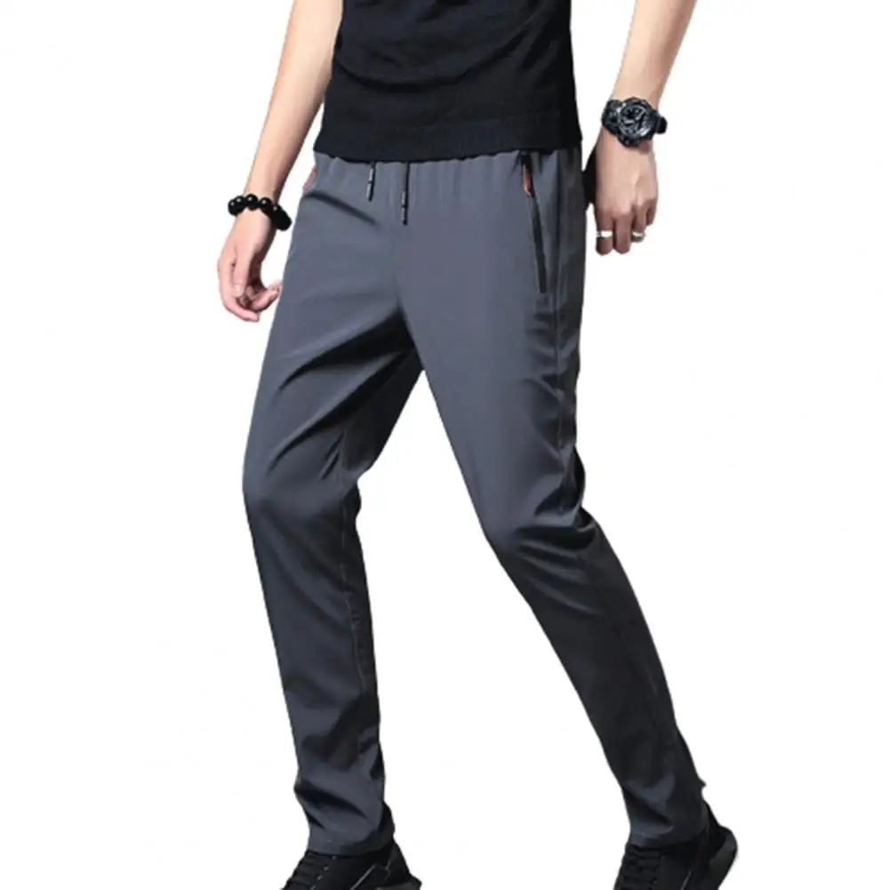 Stylish Trousers Men Pants Zipper Pockets Drawstring Pockets Ankle Tied Trousers Sweat Absorbent 
Stylish Trousers Men Pants Zipper Pockets Drawstring Pockets Ankle Tied Trousers Sweat Absorbent