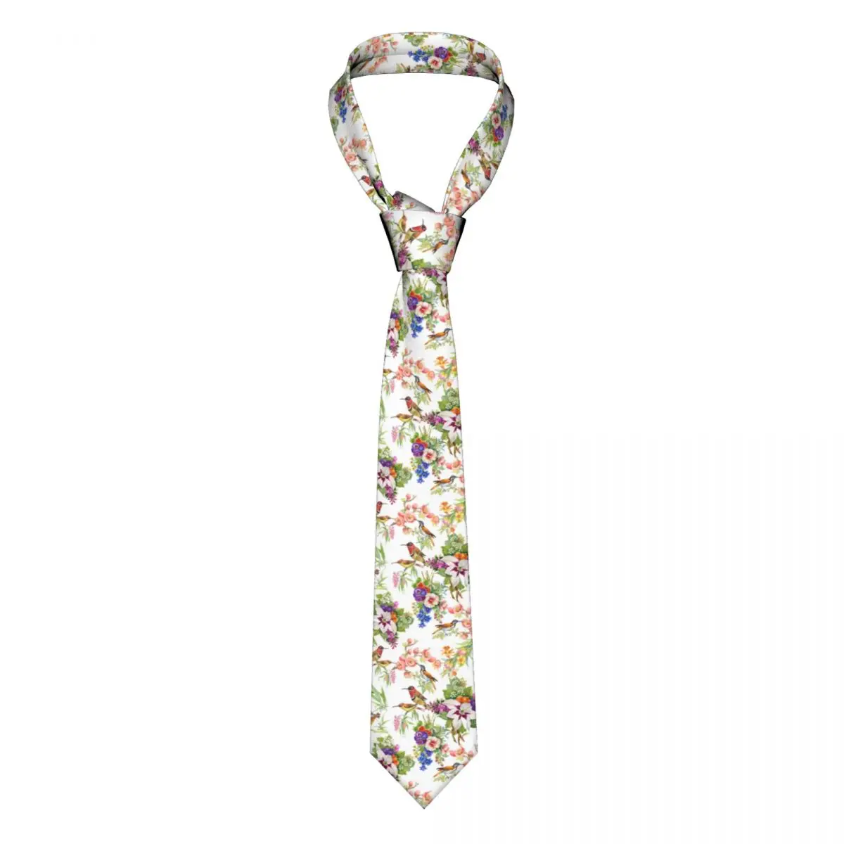 

Casual Arrowhead Skinny Watercolor Wild Birds Flowers Necktie Slim Tie For Men Man Accessories Simplicity For Party Formal Tie