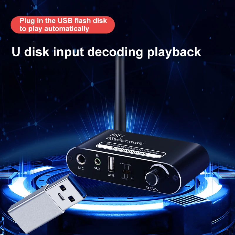 Compatible Bluetooth Audio Converter Portable Audio Converter Remote Control Support Microphone Bluetooth Adapter Converter
Compatible Bluetooth Audio Converter Portable Audio Converter Remote Control Support Microphone Bluetooth Adapter Converter