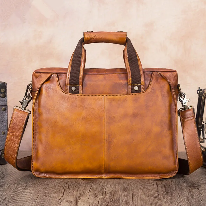 Vintage Leather Men's Briefcase Handmade Laptop Bag Men Cowhide Leather Handbag Real-leather Shoulder Messenger Bags
Vintage Leather Men's Briefcase Handmade Laptop Bag Men Cowhide Leather Handbag Real-leather Shoulder Messenger Bags