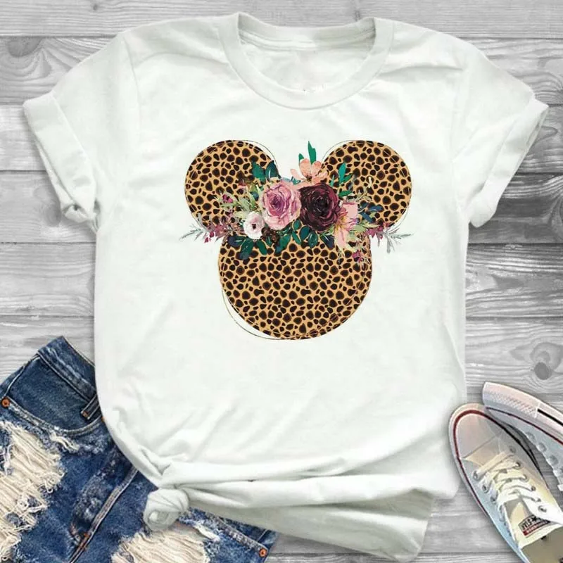 Women 90s Vintage Harajuku Disney Tops White Short Sleeve Woman T-shirt Streetwear Minnie Mouse Flower Floral Printed T Shirt
Women 90s Vintage Harajuku Disney Tops White Short Sleeve Woman T-shirt Streetwear Minnie Mouse Flower Floral Printed T Shirt