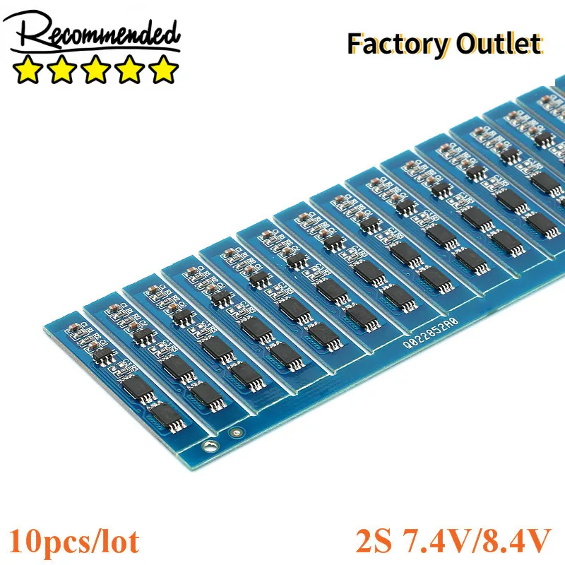 10pcs 2S 3A Li-ion 7.4v 8.4V 18650 Lithium Battery Charger Protection Board BMS PCM PCB for Lipo Battery Cell Pack
10pcs 2S 3A Li-ion 7.4v 8.4V 18650 Lithium Battery Charger Protection Board BMS PCM PCB for Lipo Battery Cell Pack