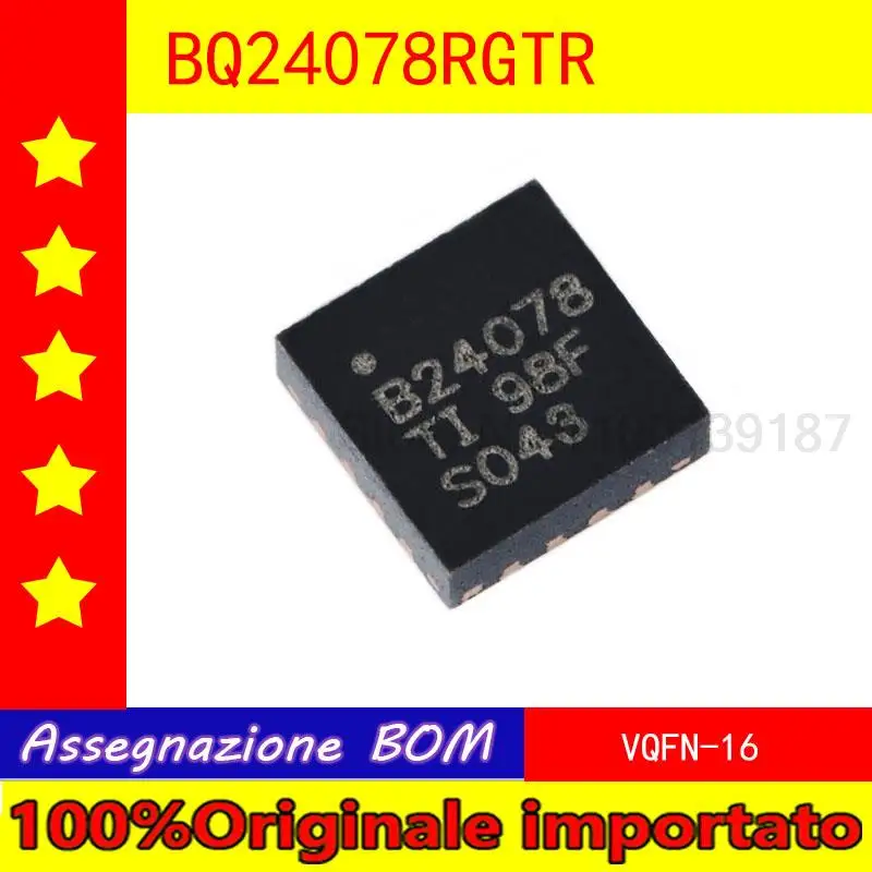 5 шт./лот новый оригинальный BQ24078RGTR VQFN - 16 1,5 A линейный Чип зарядного устройства для аккумулятора
5 шт./лот новый оригинальный BQ24078RGTR VQFN - 16 1,5 A линейный Чип зарядного устройства для аккумулятора