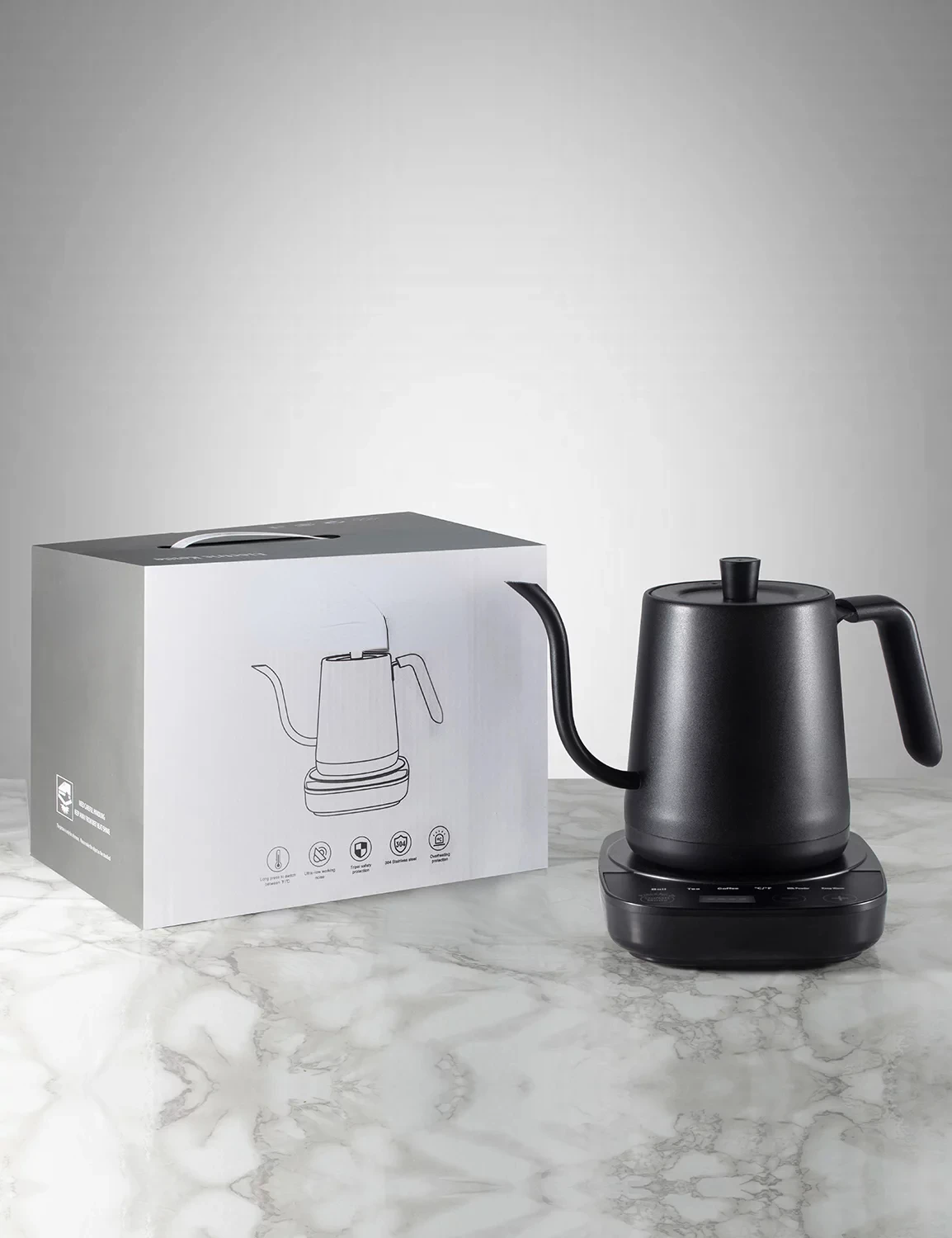Kettle, Temperature Variable Stainless Steel Kettle, Hot Water for Coffee Tea Brewing Black
Kettle, Temperature Variable Stainless Steel Kettle, Hot Water for Coffee Tea Brewing Black