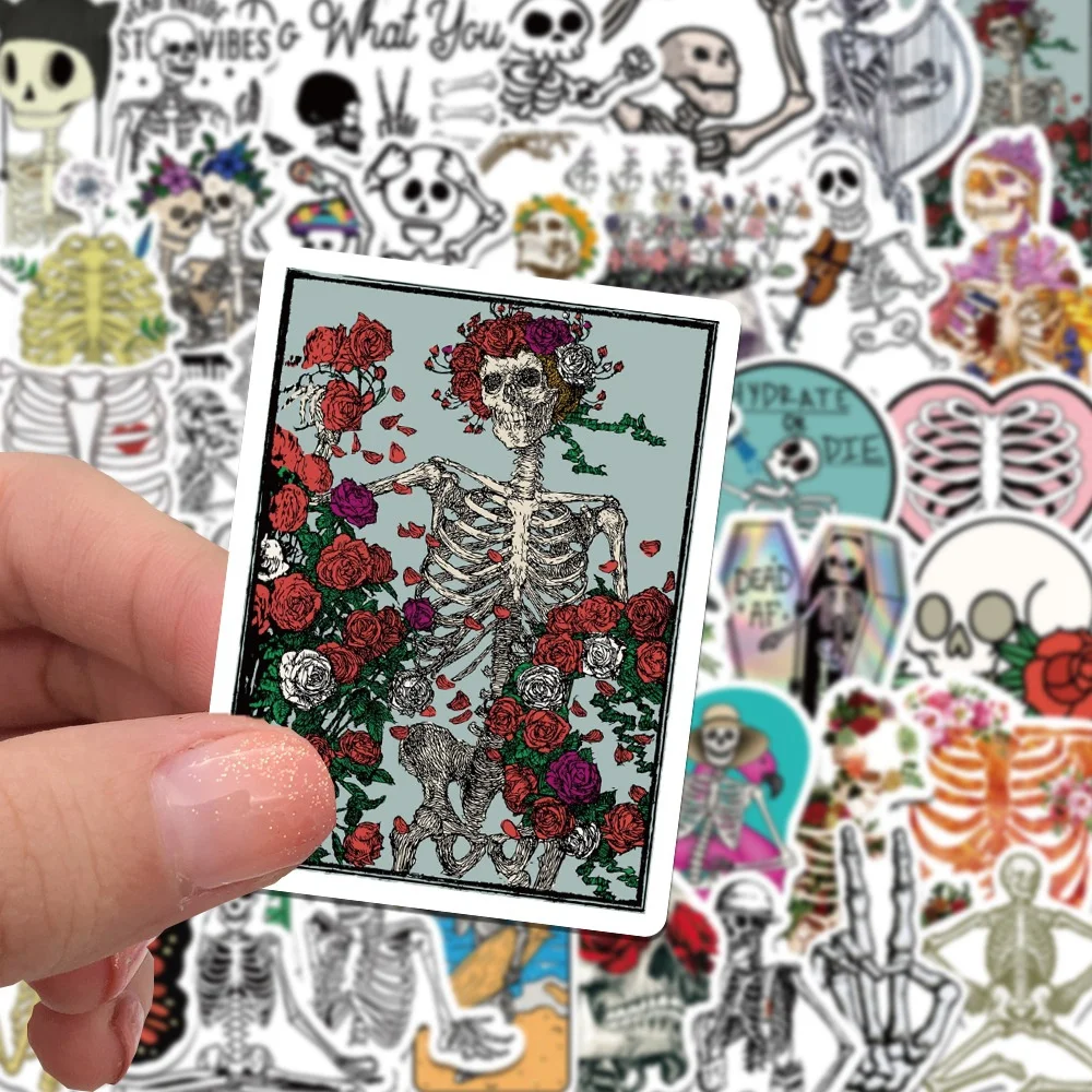 10/30/50PCS Cartoon Personality Art Skeleton Skull Graffiti Sticker for Luggage Laptop IPad Gift Guitar Car Sticker Wholesale
10/30/50PCS Cartoon Personality Art Skeleton Skull Graffiti Sticker for Luggage Laptop IPad Gift Guitar Car Sticker Wholesale