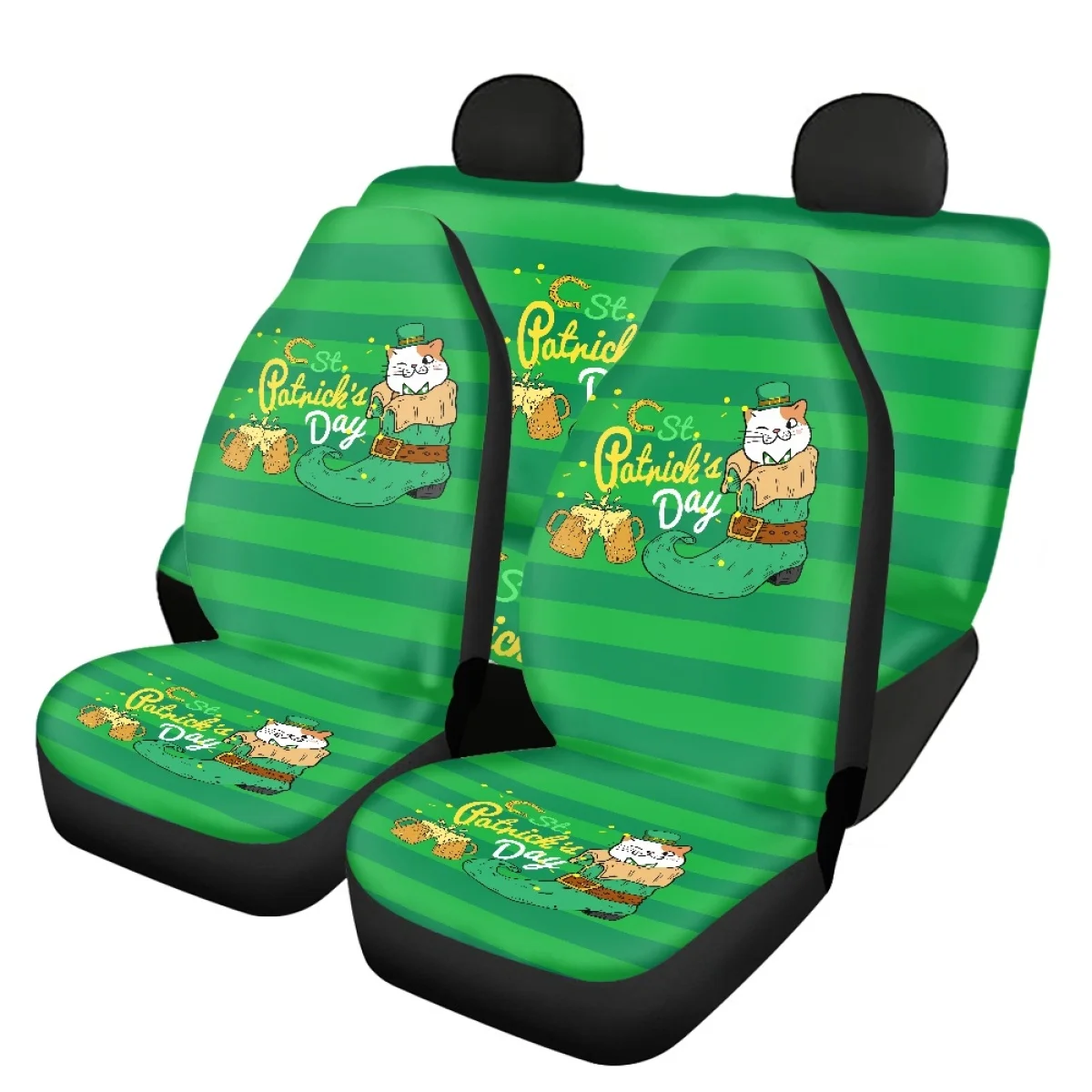 St. Patrick's Day Car Seat Covers Front and Back Auto Seat Cover Cute Cats Pattern 4PCS Easy to Clean Durable Vehicle Seat Cover
St. Patrick's Day Car Seat Covers Front and Back Auto Seat Cover Cute Cats Pattern 4PCS Easy to Clean Durable Vehicle Seat Cover