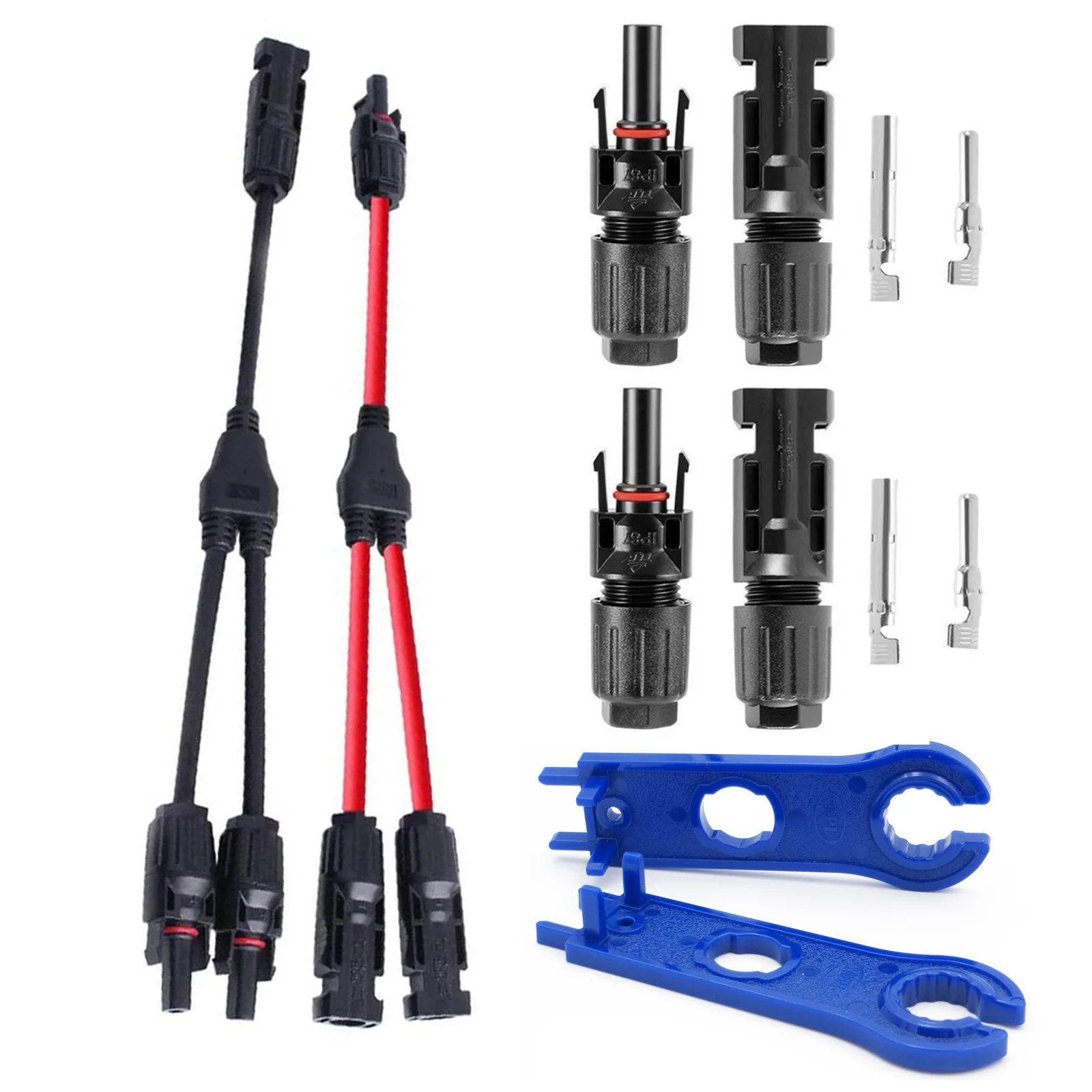 Solar Connector Photovoltaic Panel Adaptor Y Branch Plug 1 To 2 Solar Cable Plug Parallel Connection Of Battery Plate Assembly
Solar Connector Photovoltaic Panel Adaptor Y Branch Plug 1 To 2 Solar Cable Plug Parallel Connection Of Battery Plate Assembly