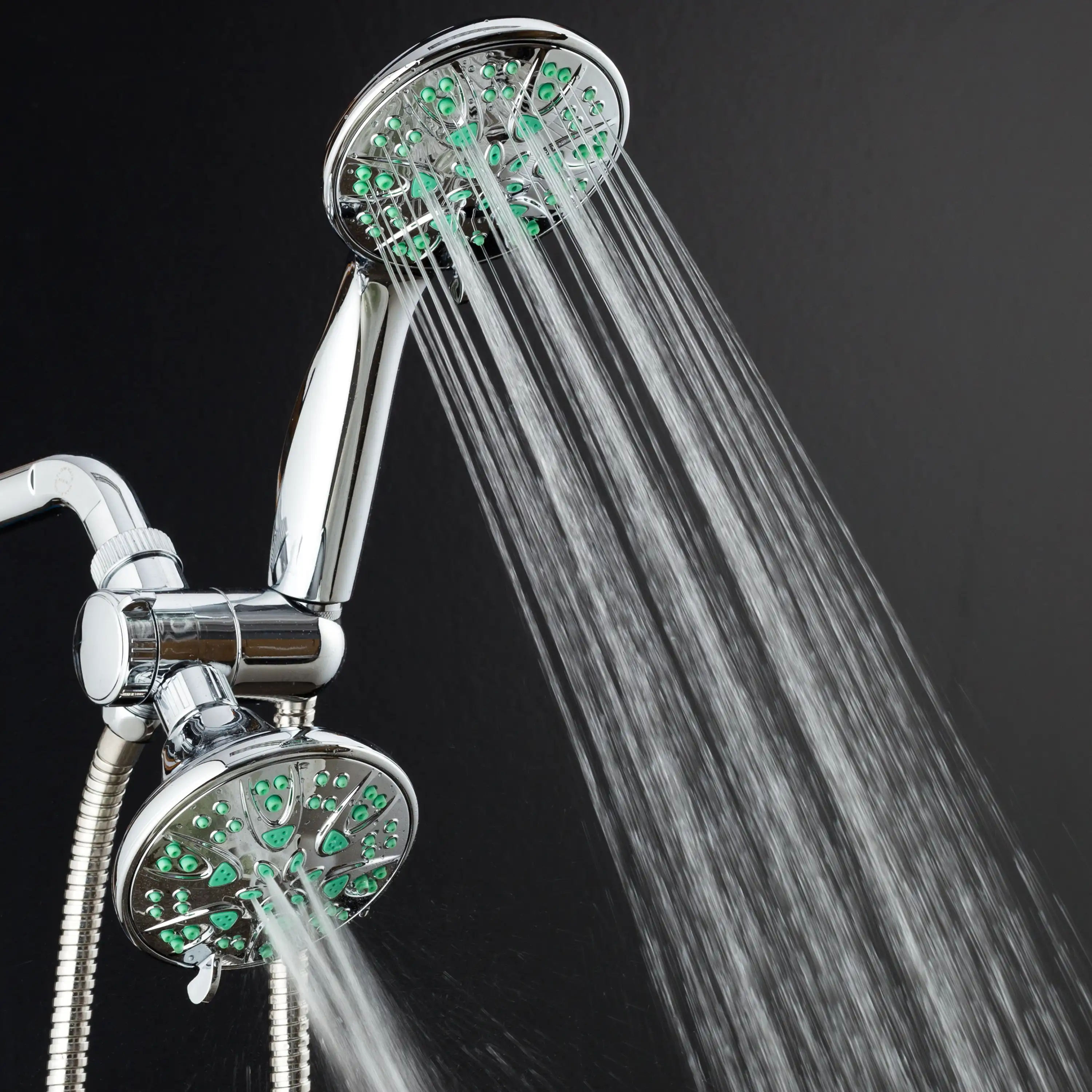 Microban Antimicrobial/Anti-Clog High-Pressure 30-Setting Dual Head Combination Shower
Microban Antimicrobial/Anti-Clog High-Pressure 30-Setting Dual Head Combination Shower