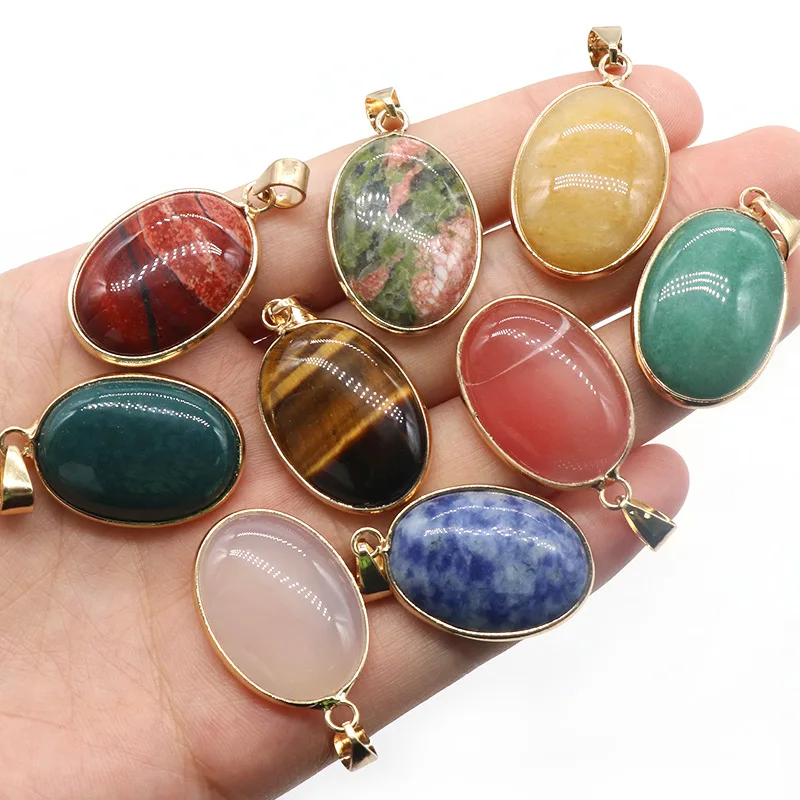 2PCS/SET Aventurine Stone Pendant Oval Shaped Rose Quartz Natural Tiger Eye Charm for DIY Pendant Necklace Making Jewelry Gift
2PCS/SET Aventurine Stone Pendant Oval Shaped Rose Quartz Natural Tiger Eye Charm for DIY Pendant Necklace Making Jewelry Gift