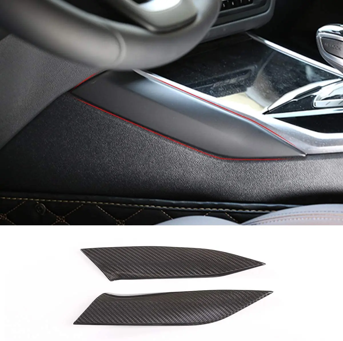 Real Carbon Fiber Car Center Console Side Decoration Cover Trim 2pcs for BMW 3 Series G20 325li 2019 -2022 Car Accessories
Real Carbon Fiber Car Center Console Side Decoration Cover Trim 2pcs for BMW 3 Series G20 325li 2019 -2022 Car Accessories