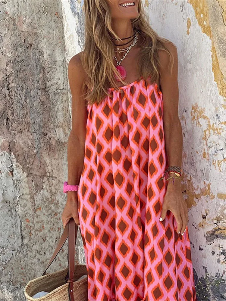 Sleeveless Long Dress Women Summer Sexy Off Shoulder Sling Dress Ladies Backless Summer Maxi Dress Vintage Boho Robe Femme
Sleeveless Long Dress Women Summer Sexy Off Shoulder Sling Dress Ladies Backless Summer Maxi Dress Vintage Boho Robe Femme