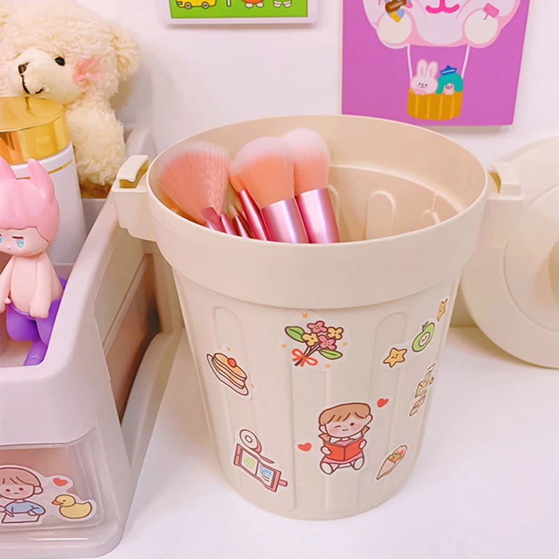 Solid Color Desktop Small Trash Bin Waste Bin Bedroom Home Trash Can Bucket With Lid Mini Garbage Storage Box Organizer
Solid Color Desktop Small Trash Bin Waste Bin Bedroom Home Trash Can Bucket With Lid Mini Garbage Storage Box Organizer