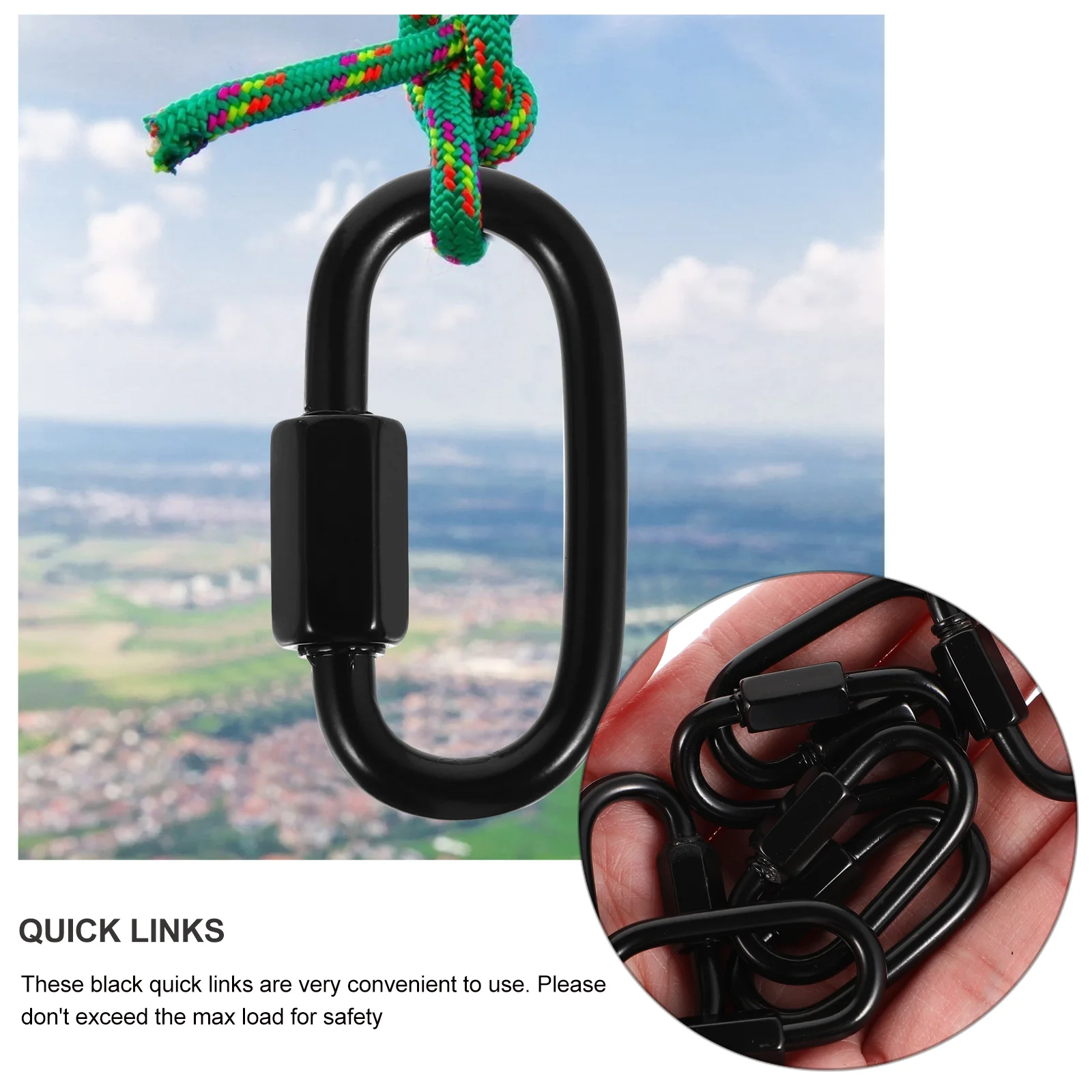 8pcs Quick Link Rope Quick Link Connector D Shape Locking Steel Quick Link Quick Link Rope Quick Link Connector Keychain Buckle
8pcs Quick Link Rope Quick Link Connector D Shape Locking Steel Quick Link Quick Link Rope Quick Link Connector Keychain Buckle