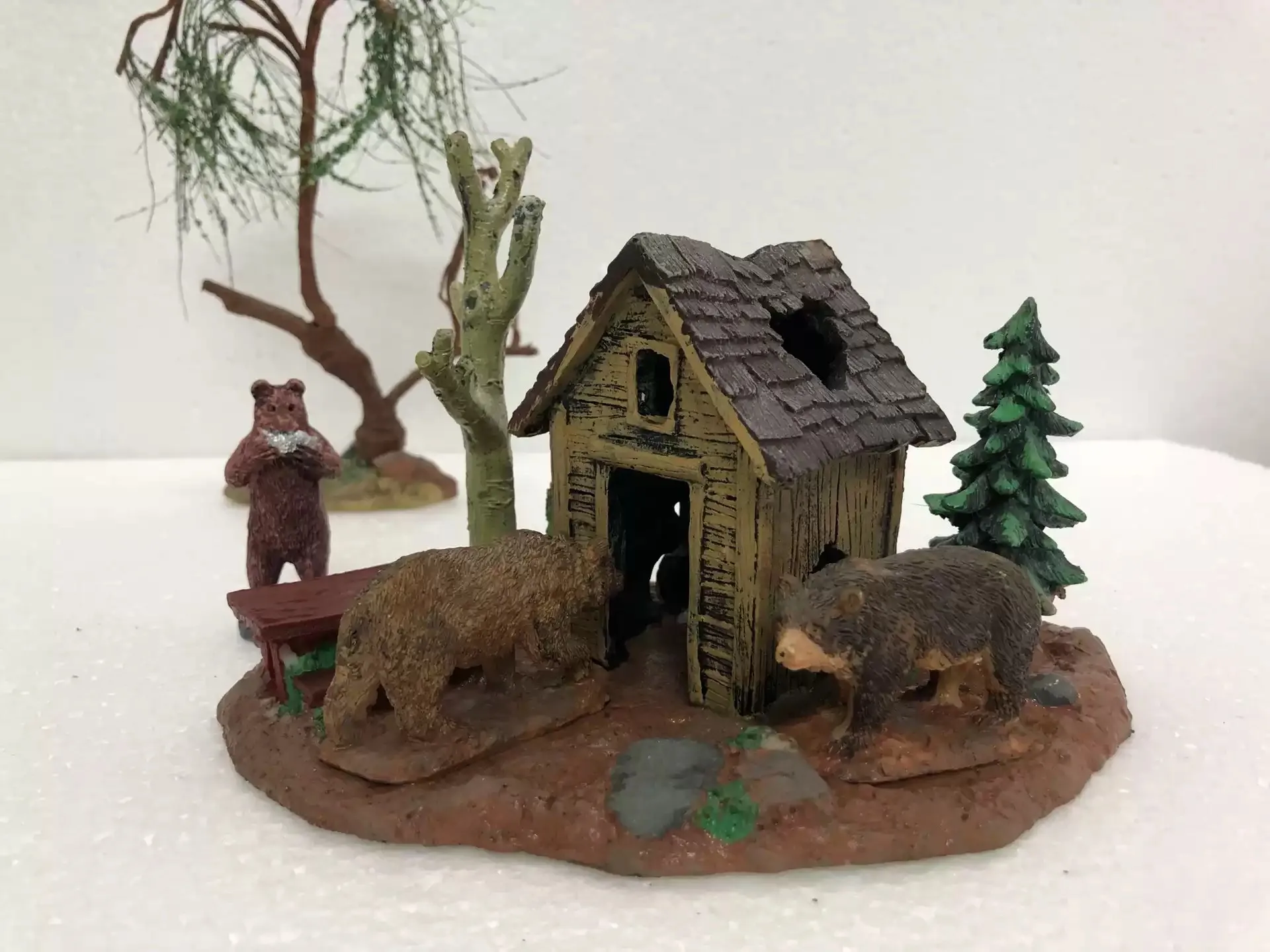 Декоративные поделки из смолы, ручная роспись, фигурка домика животного, коричневый медведь, хижина, искусственное окно, декоративное украшение, детские подарки 
Декоративные поделки из смолы, ручная роспись, фигурка домика животного, коричневый медведь, хижина, искусственное окно, декоративное украшение, детские подарки