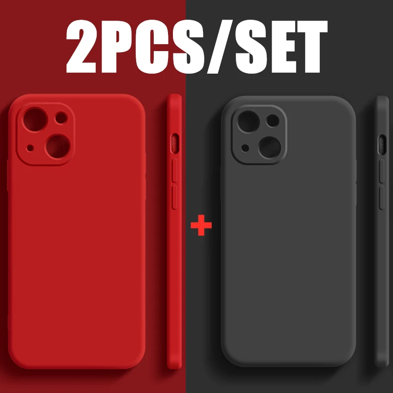 2PCS for IPhone 14 13 11 12 Pro Max Mini Original Square Liquid Silicone Phone Case for XR XS 7 8 Plus SE Shockproof Back Cover
2PCS for IPhone 14 13 11 12 Pro Max Mini Original Square Liquid Silicone Phone Case for XR XS 7 8 Plus SE Shockproof Back Cover