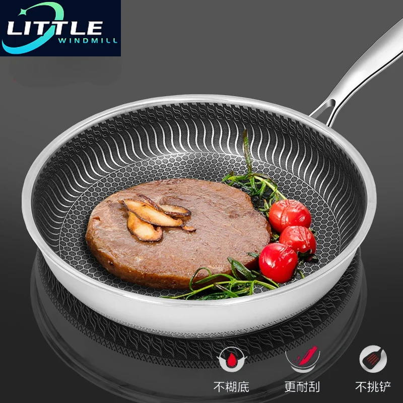 Stainless Steel Frying Pan Nonstick Pan Fried Steak Pot Electromagnetic Furnace General Kitchen Pan Pots for Cooking Cookware
Stainless Steel Frying Pan Nonstick Pan Fried Steak Pot Electromagnetic Furnace General Kitchen Pan Pots for Cooking Cookware