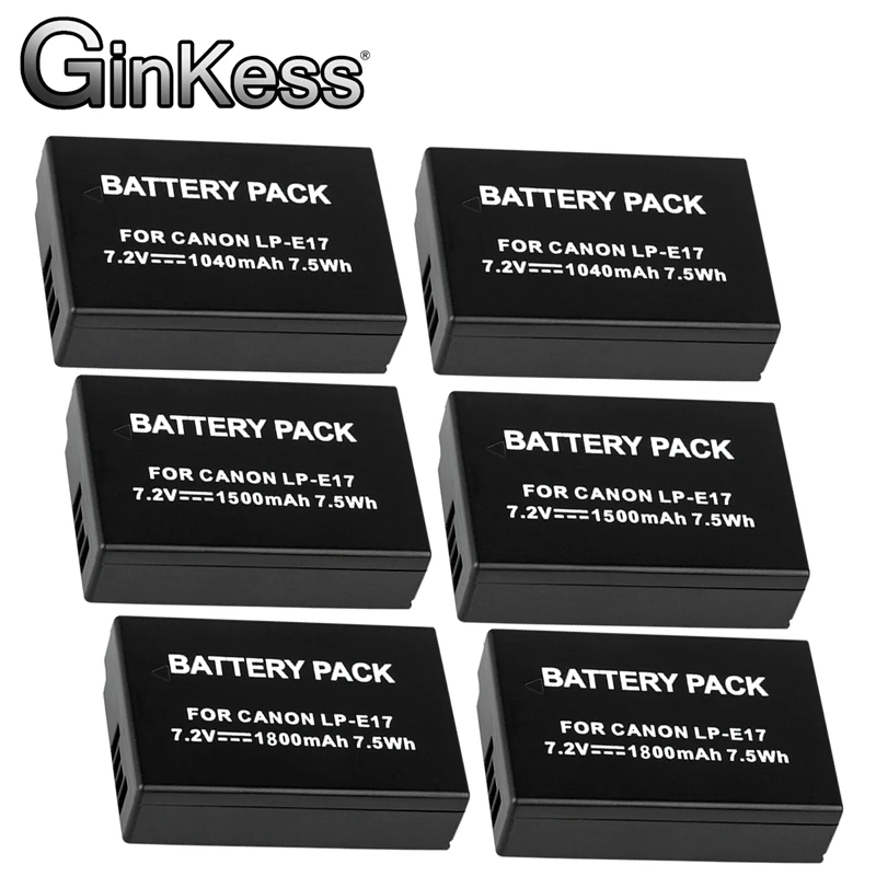 Оригинальный аккумулятор LP-E17 LPE17 1040/1500/1800 мАч для Canon 750D 760D 77D 800D EOS M3 T6s T6i T7i X8i 8000D M6 M5 M3 SL2
Оригинальный аккумулятор LP-E17 LPE17 1040/1500/1800 мАч для Canon 750D 760D 77D 800D EOS M3 T6s T6i T7i X8i 8000D M6 M5 M3 SL2