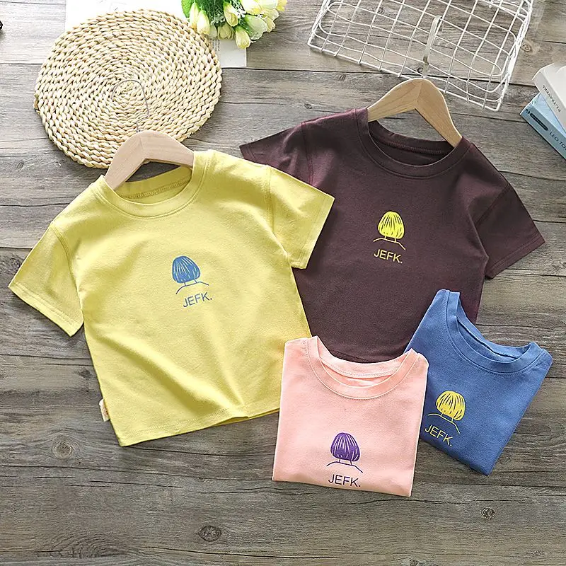 Boneless sewing children's short sleeve T-shirt new Korean version of summer boys loose top in children's pure cotton T-shirt
Boneless sewing children's short sleeve T-shirt new Korean version of summer boys loose top in children's pure cotton T-shirt
