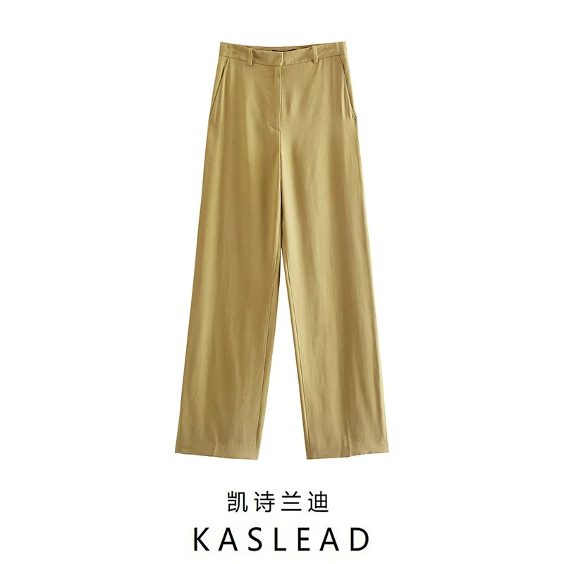 2022 autumn new women's clothing European American style high waist thin neutral straight tube wide leg pants women
2022 autumn new women's clothing European American style high waist thin neutral straight tube wide leg pants women