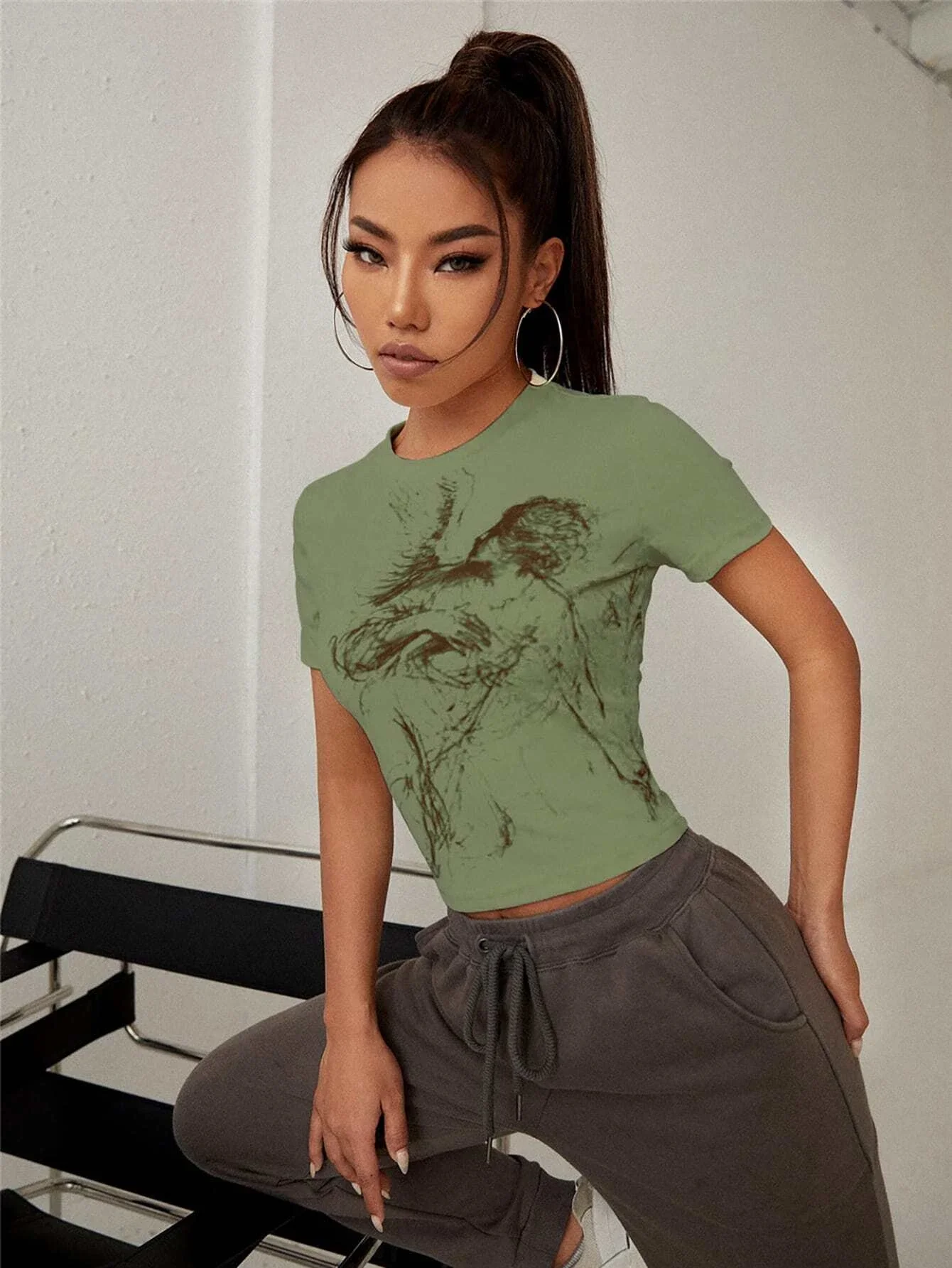 Women's Rib Knit T-Shirt Solid Color Zip Up Crop Tops Street Style Short Sleeve Slim Fit Mock Neck Tees Casual Summer Lady Top
Women's Rib Knit T-Shirt Solid Color Zip Up Crop Tops Street Style Short Sleeve Slim Fit Mock Neck Tees Casual Summer Lady Top