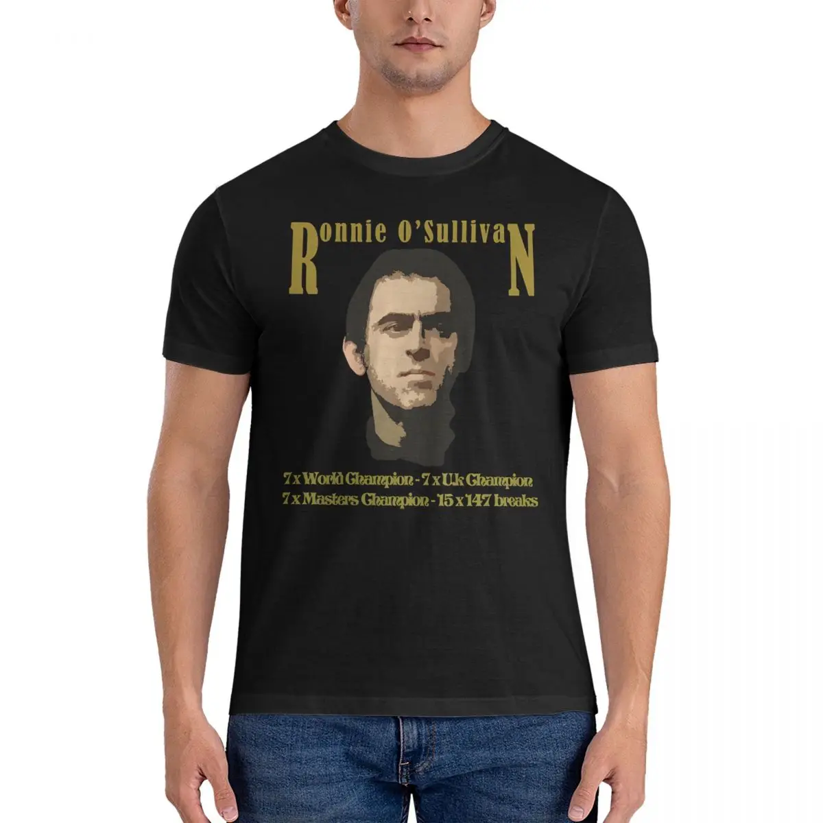 Ronnie 147 мужские футболки новинка из чистого хлопка с круглым вырезом коротким