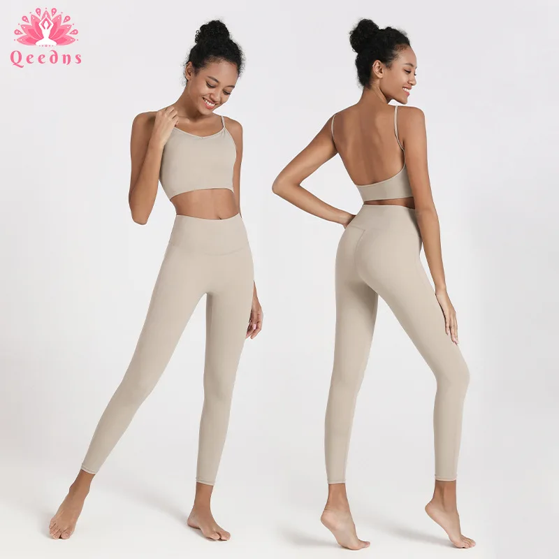 Qeedns 2 PCS Women Second Skin Feel Yoga Set Backless Sports Suit Padded Fitness Workout Bras NO Front Seam Leggings
Qeedns 2 PCS Women Second Skin Feel Yoga Set Backless Sports Suit Padded Fitness Workout Bras NO Front Seam Leggings