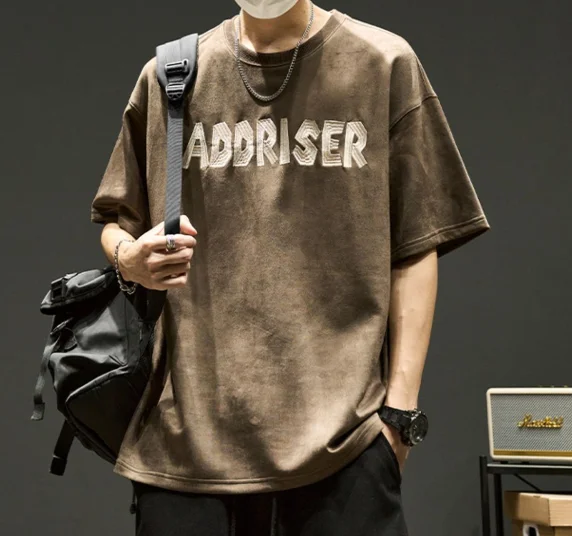 M3700 Letter embroidery design sense T-shirt retro trend casual short sleeve
M3700 Letter embroidery design sense T-shirt retro trend casual short sleeve