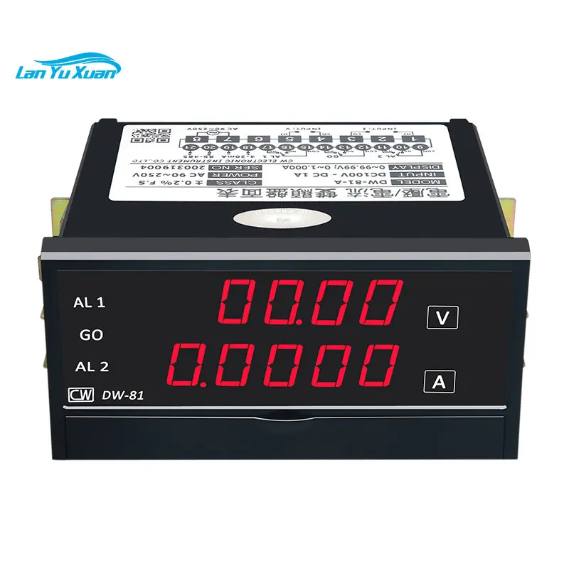 

Chuanghong Instrument DW-81 Dual Display Voltammeter 485 Communication 4-20MA Analog Upper and Lower Limit Alarm Output