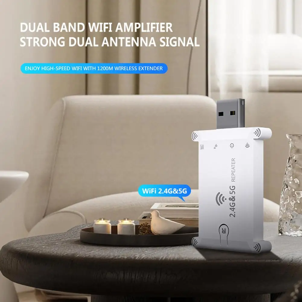 Dual Frequency 1200m Wireless Signal Amplifier Wifi Extender Booster 2.4g/5g Wifi Repeater Usb Power Supply
Dual Frequency 1200m Wireless Signal Amplifier Wifi Extender Booster 2.4g/5g Wifi Repeater Usb Power Supply