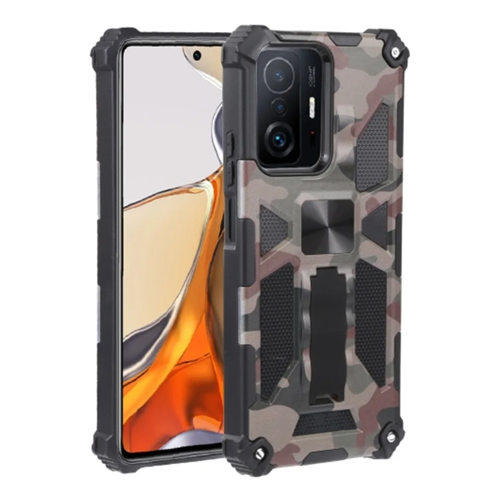 Bracket Phone Case For Xiaomi 11T Pro Camouflage Luxury Invisible Anti-Fall Heavy Duty Holder Non-Slip Back Hard Soft TPU Cover
Bracket Phone Case For Xiaomi 11T Pro Camouflage Luxury Invisible Anti-Fall Heavy Duty Holder Non-Slip Back Hard Soft TPU Cover