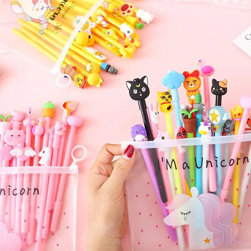 20pcs Korean Kawai Gel Pens Student Writing School Supplies 0.38mm Black Office Writing Smooth Press Signature Pen Children Gift
20pcs Korean Kawai Gel Pens Student Writing School Supplies 0.38mm Black Office Writing Smooth Press Signature Pen Children Gift