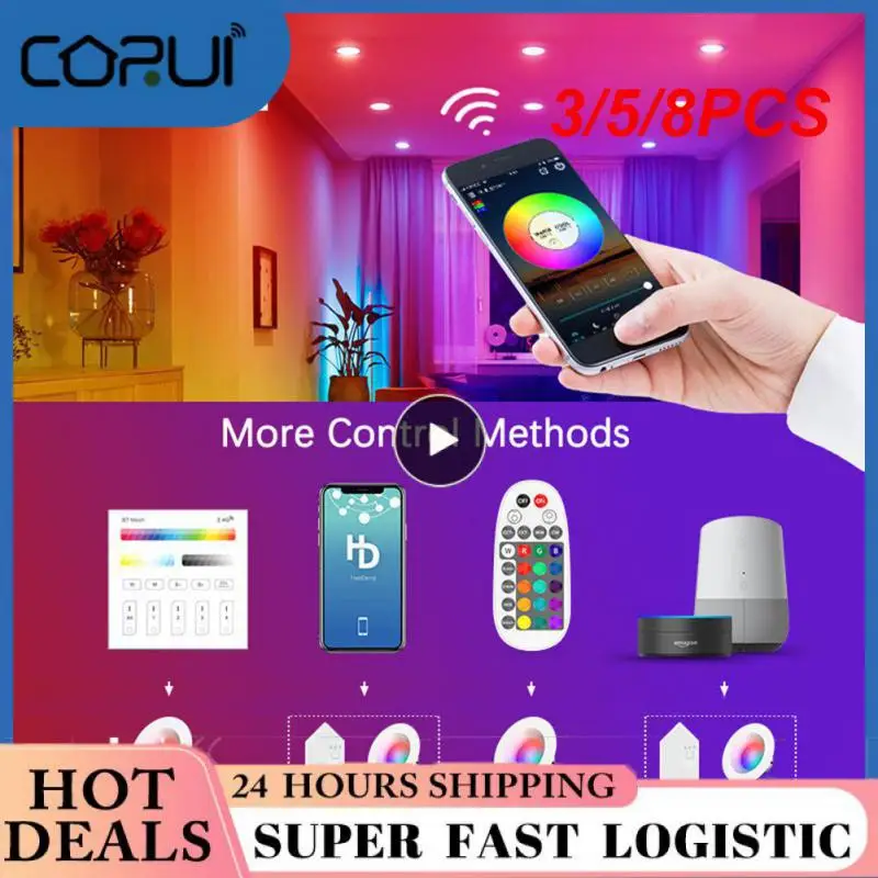 3/5/8PCS 16 Million Color Adjustments Time Switch Mesh Smart Downlight Wireless Smart Led Downlight Dimmable
3/5/8PCS 16 Million Color Adjustments Time Switch Mesh Smart Downlight Wireless Smart Led Downlight Dimmable