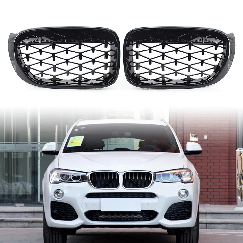 Автомобильная передняя решетка радиатора для BMW X3 F25 X4 F26 2014 2015 2016, глянцевая черная сетчатая решетка с алмазным метеоритом, пластиковый грил...
Автомобильная передняя решетка радиатора для BMW X3 F25 X4 F26 2014 2015 2016, глянцевая черная сетчатая решетка с алмазным метеоритом, пластиковый грил...