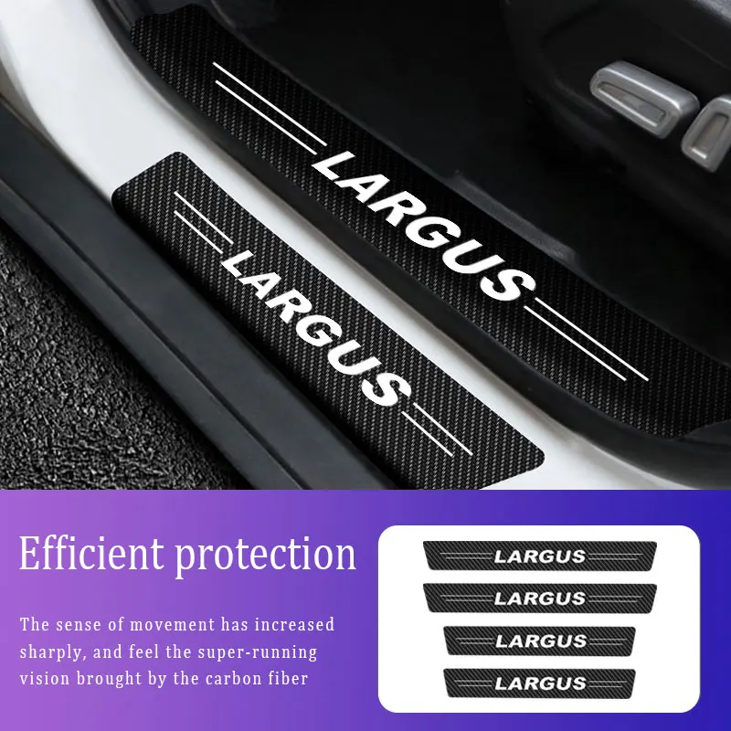 4 Scuff Plate Carbon Fiber Sill Protector Stickers Anti Scratch Stickers Car Door Threshold For Lada Largus Logo
4 Scuff Plate Carbon Fiber Sill Protector Stickers Anti Scratch Stickers Car Door Threshold For Lada Largus Logo