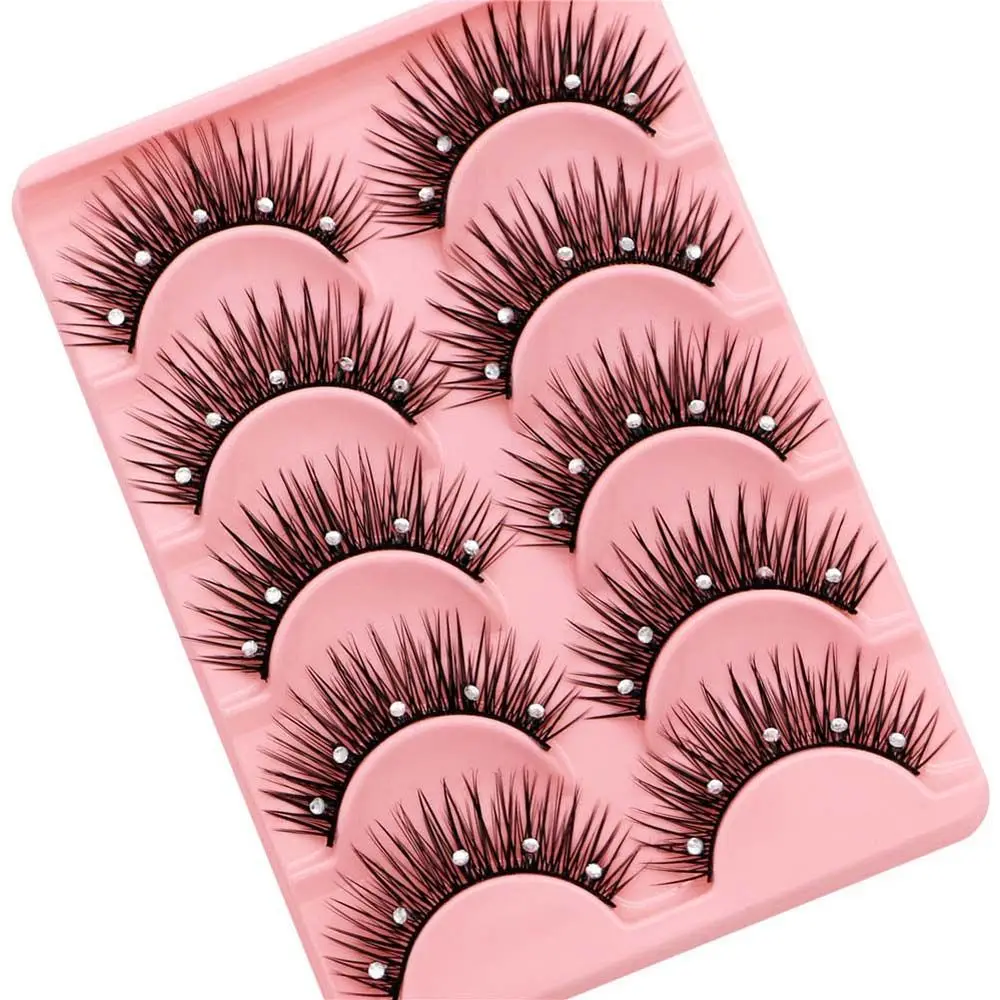 5 Pairs Shiny Rhinestone False Eyelashes Thick Long Cross Stage Fake Eye Lashes Glitter Sequins False Eyelashes
5 Pairs Shiny Rhinestone False Eyelashes Thick Long Cross Stage Fake Eye Lashes Glitter Sequins False Eyelashes