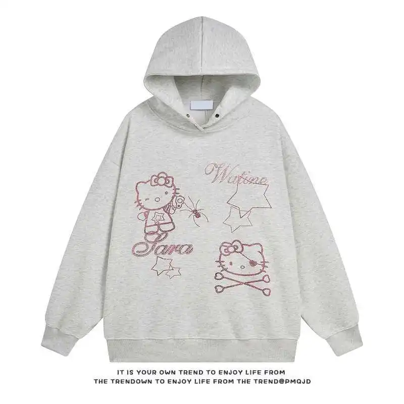 Anime Kawaii Sanrio Hello Kitty Cartoon Women's Sweater Spring Autumn New American Style Coat Cute College Style Couple Outfit
Anime Kawaii Sanrio Hello Kitty Cartoon Women's Sweater Spring Autumn New American Style Coat Cute College Style Couple Outfit