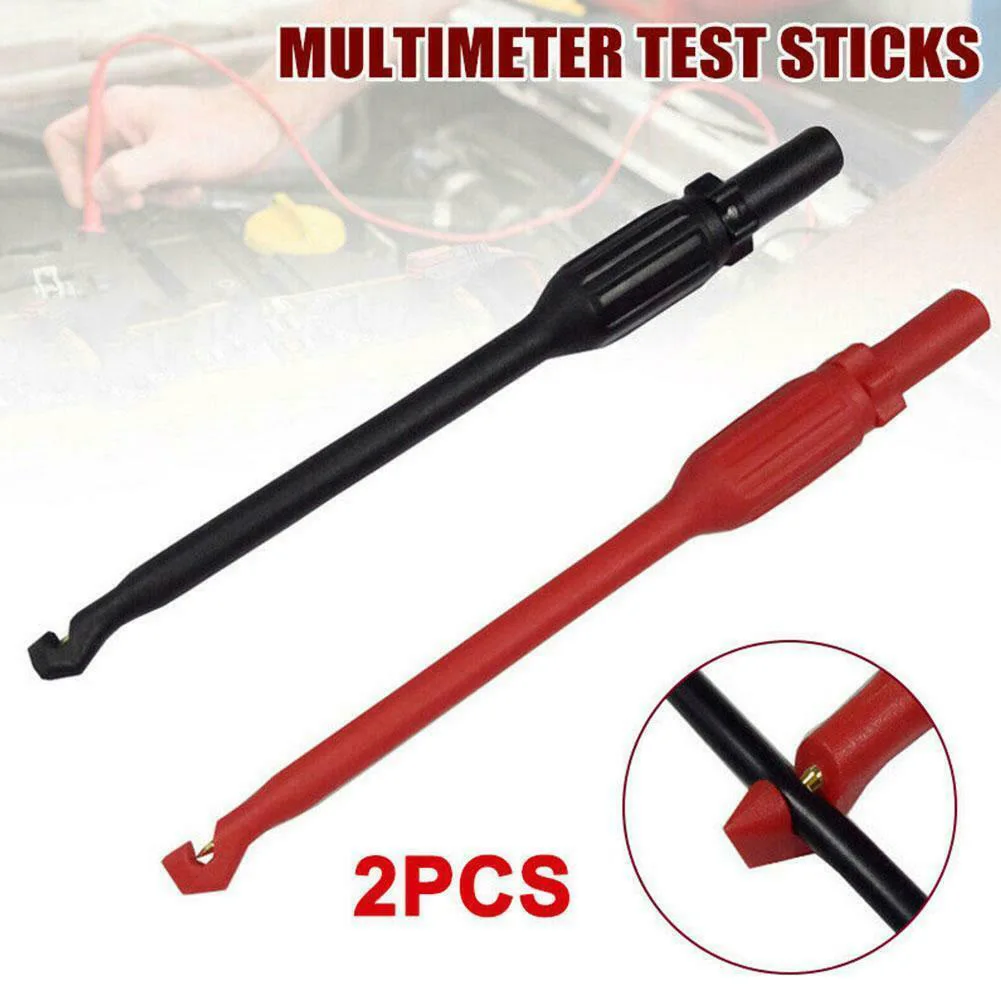 2pcs Insulation Piercing Clip Test Probe Auto Repair Line Detection Break-free Probe Multimeter Pen 4mm Black + Red Long
2pcs Insulation Piercing Clip Test Probe Auto Repair Line Detection Break-free Probe Multimeter Pen 4mm Black + Red Long