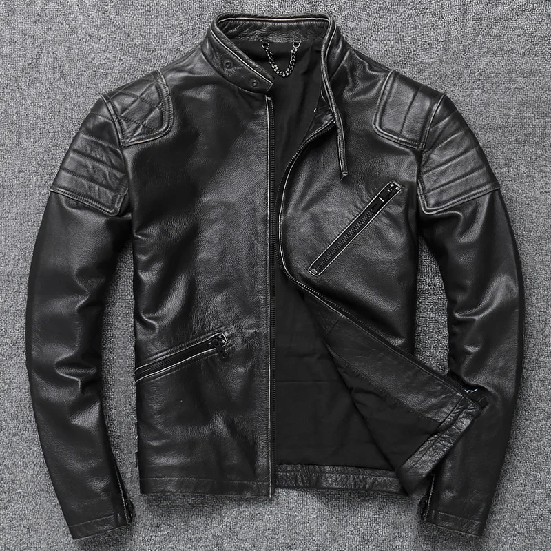 Men's genuine leather jacket cowhide motorcycle leather jacket self-cultivation youth make old jacket spring autumn jackets
Men's genuine leather jacket cowhide motorcycle leather jacket self-cultivation youth make old jacket spring autumn jackets