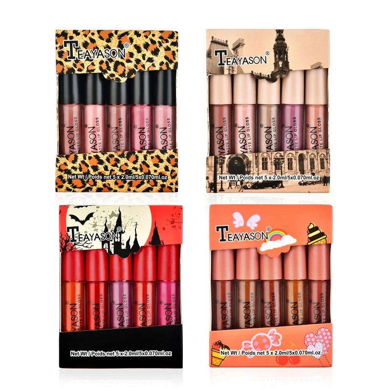 Matte Velvet Lip Glaze 5 Colors Waterproof Long Lasting Not Easy to Fade Lips Gloss Lipstick Makeup Smudge Proof Women G
Matte Velvet Lip Glaze 5 Colors Waterproof Long Lasting Not Easy to Fade Lips Gloss Lipstick Makeup Smudge Proof Women G