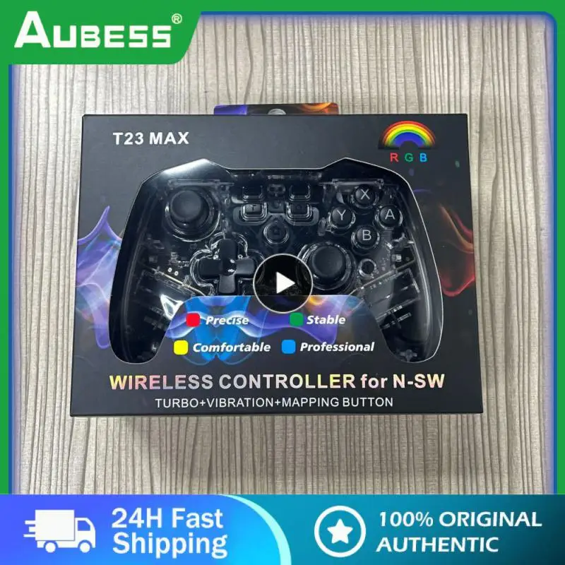 Wireless Joystick Transparent Gamepad Multi-color Breathing Light Wireless Game Controller Six Axis Gyroscope Rgb
Wireless Joystick Transparent Gamepad Multi-color Breathing Light Wireless Game Controller Six Axis Gyroscope Rgb
