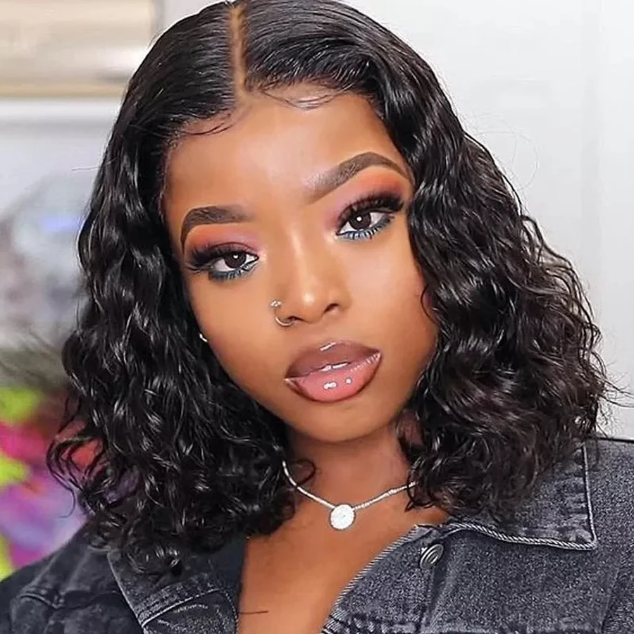 Short Wig Natural Lace Wigs Glueless T Part Deep Wave Transparent Human Hair Bob Pre Plucked HD Curly Brazilian Wigs for Women
Short Wig Natural Lace Wigs Glueless T Part Deep Wave Transparent Human Hair Bob Pre Plucked HD Curly Brazilian Wigs for Women