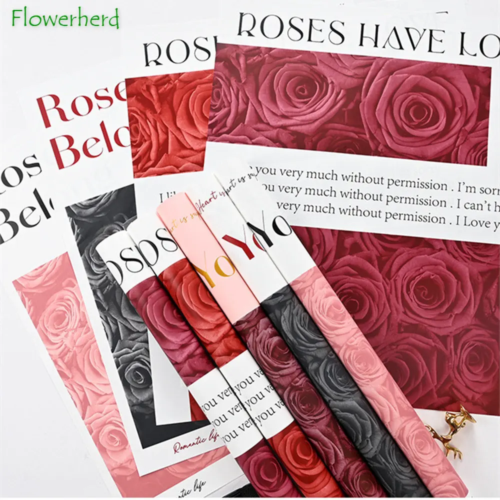 57x50cm Rose Letter Pattern Craft Paper DIY 10pcs/lot Flower Bouquet Wrapping Paper Flowers Roses Papers Gift Packaging Paper
57x50cm Rose Letter Pattern Craft Paper DIY 10pcs/lot Flower Bouquet Wrapping Paper Flowers Roses Papers Gift Packaging Paper